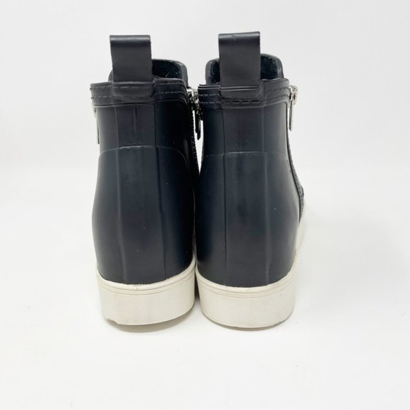 Steve Madden Womens Black Rubber Pull On Snow Boots, Zipper Accent Size 6 - Picture 8 of 11